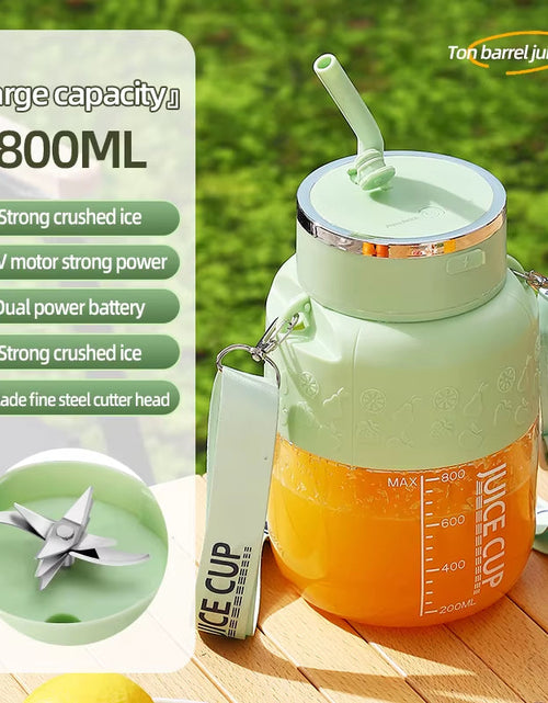 Load image into Gallery viewer, Sports Cup 800Ml Electric Fruit Juicer Portable Home USB Rechargeable Bucket Juicing Cup Mixer for Shakes and Smoothies
