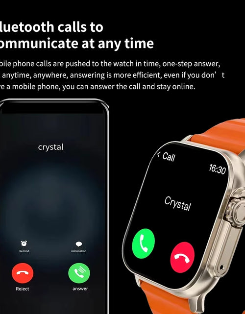 Load image into Gallery viewer, T900Ultra Smartwatch Bluetooth Talk Smartwatch Message Alert Heart Rate Monitor Sports Watch for Android IOS Men Women
