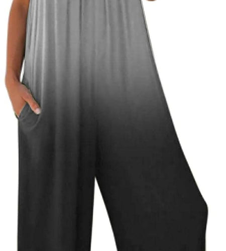 Womens Jumpsuit Gradient Rompers with Pockets Jumpsuits Casual Loosejumpers Long Pants Playsuit
