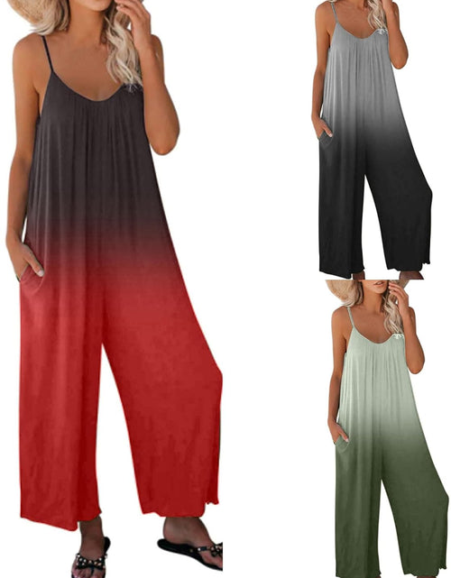 Load image into Gallery viewer, Womens Jumpsuit Gradient Rompers with Pockets Jumpsuits Casual Loosejumpers Long Pants Playsuit
