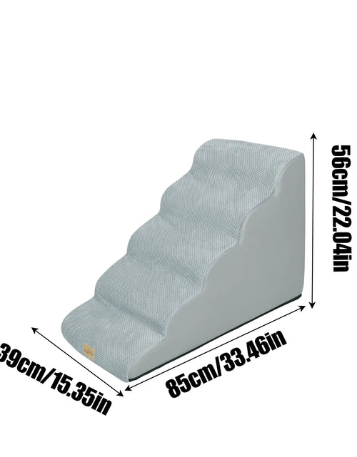 Load image into Gallery viewer, Pet Training Stairs with Removable Cover, 3, 4, 5 Steps, Bed, Sofa, Cats, Ladder, Ramp, XL

