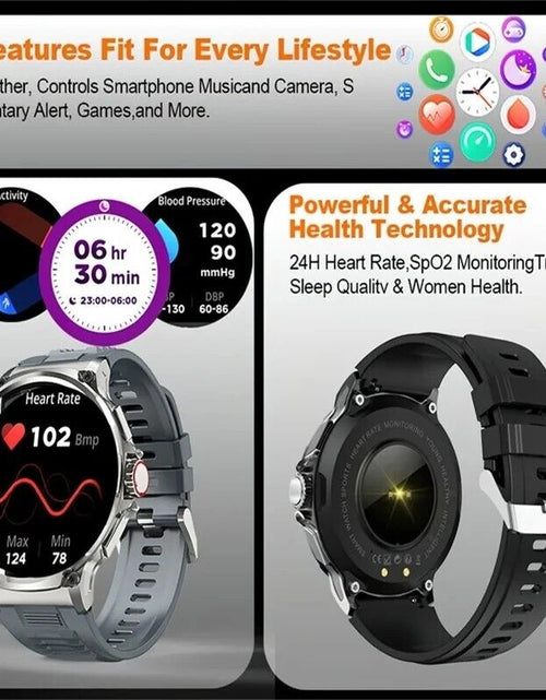 Load image into Gallery viewer, 1.85" Ultra HD Smartwatch GPS Bluetooth Call Health Monitoring Watch Gym Gift
