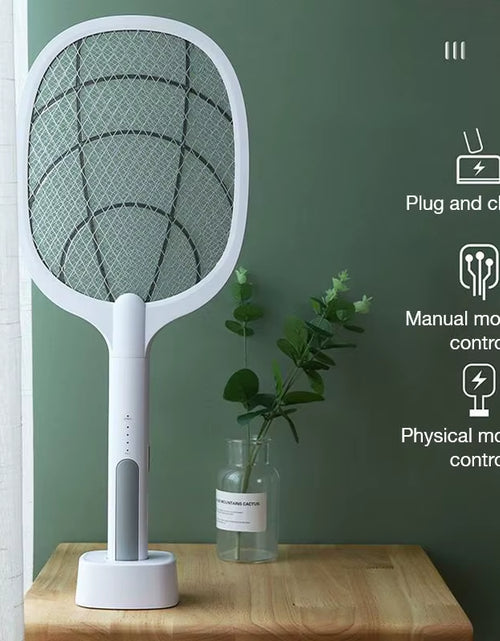 Load image into Gallery viewer, Zapaway USB Electric Mosquito Lamp &amp; Fly Swatter – Portable Handheld Triple-Layer Mesh for Instant Relief
