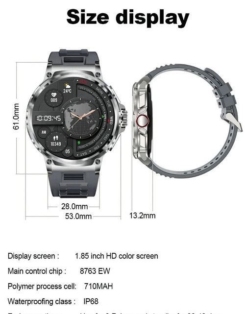 Load image into Gallery viewer, 1.85" Ultra HD Smartwatch GPS Bluetooth Call Health Monitoring Watch Gym Gift
